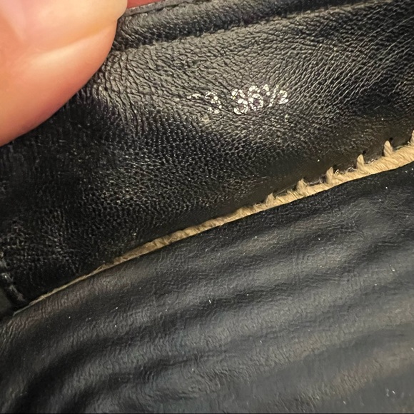 Saint Laurent YSL Logo Espadrille Flat in Silver size 36.5 - Picture 3 of 9